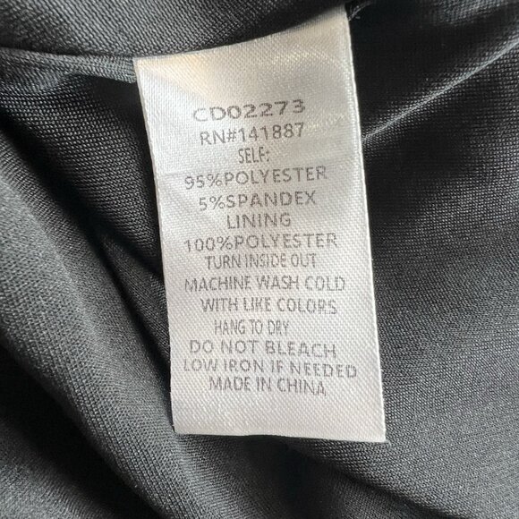 TCEC Metallic Snakeskin Print Tiered Swing Dress Sleeveless Mock Neck L - Picture 6 of 7